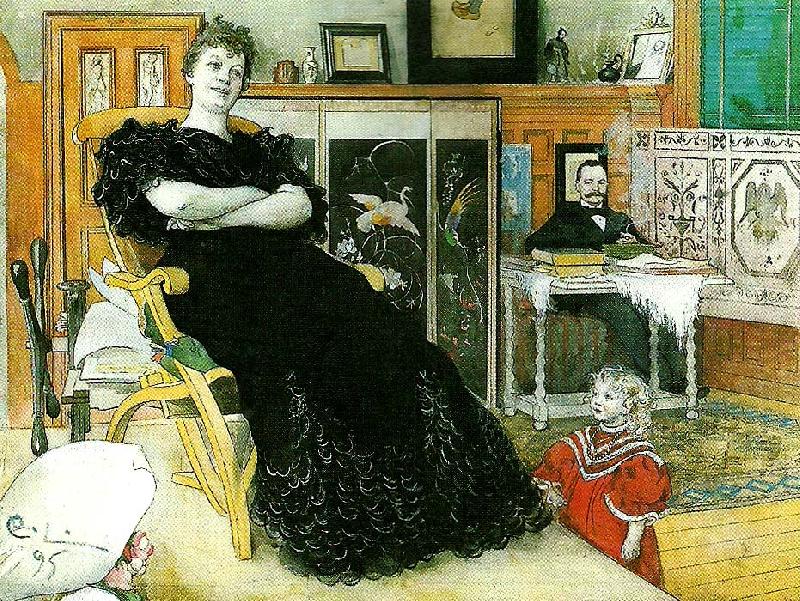 anna norrie med familj, Carl Larsson